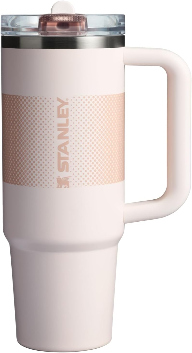 image:imageSTANLEY Quencher ProTour Flip Straw Tumbler with Leakproof Lid 30 oz Builtin Straw and Handle Cup Holder Compatible for Travel insulated Stainless Steel Cup BPAFree Hot PinkRose Quartz Fade