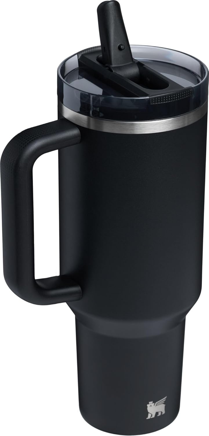 image:imageSTANLEY Quencher ProTour Flip Straw Tumbler with Leakproof Lid 30 oz Builtin Straw and Handle Cup Holder Compatible for Travel insulated Stainless Steel Cup BPAFree Hot PinkBlack