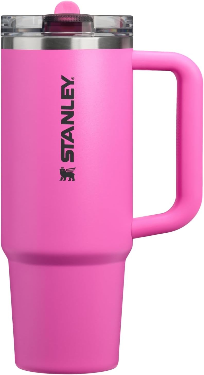 image:imageSTANLEY Quencher ProTour Flip Straw Tumbler with Leakproof Lid 30 oz Builtin Straw and Handle Cup Holder Compatible for Travel insulated Stainless Steel Cup BPAFree Hot PinkHot Pink