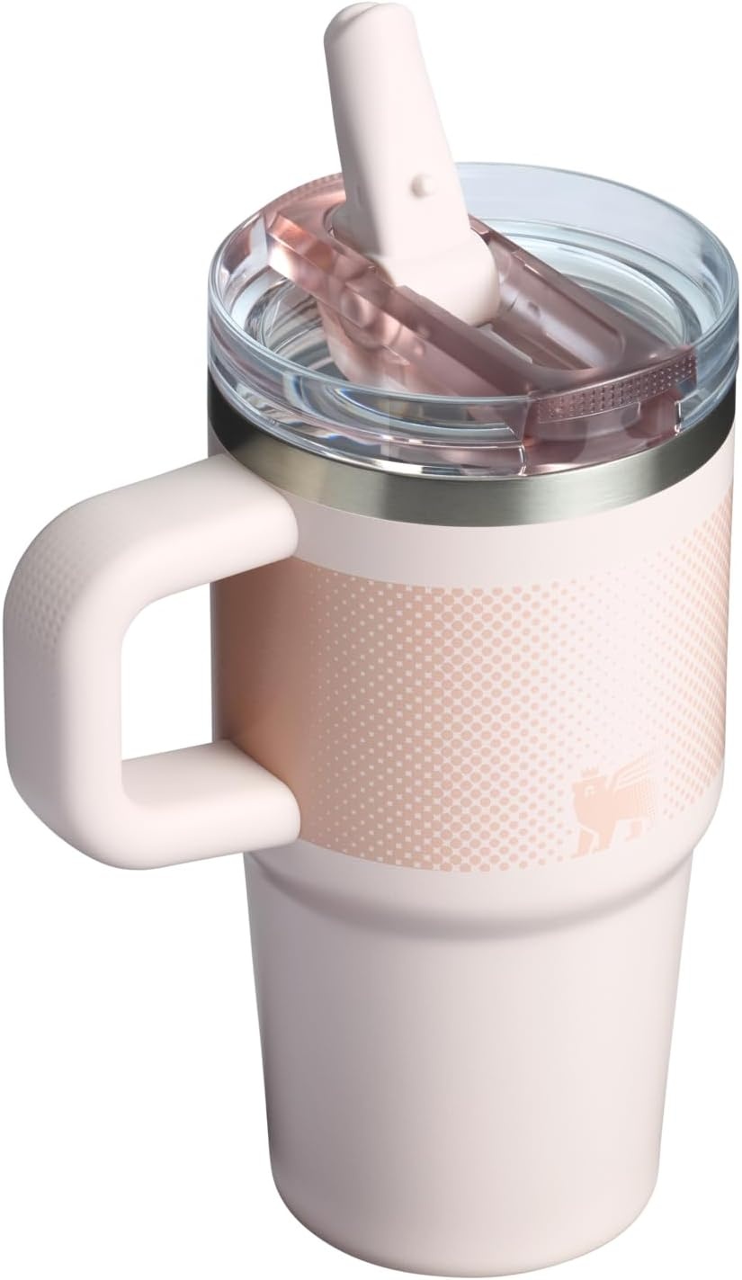 image:imageSTANLEY Quencher ProTour Flip Straw Tumbler with Leakproof Lid 30 oz Builtin Straw and Handle Cup Holder Compatible for Travel insulated Stainless Steel Cup BPAFree Hot PinkRose Quartz Fade