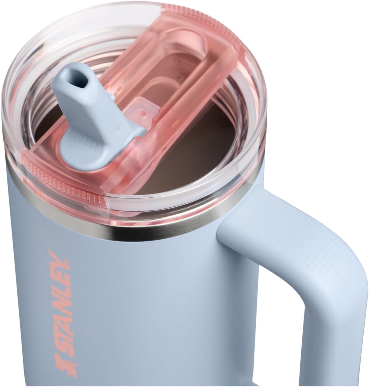 image:imageSTANLEY Quencher ProTour Flip Straw Tumbler with Leakproof Lid 30 oz Builtin Straw and Handle Cup Holder Compatible for Travel insulated Stainless Steel Cup BPAFree Hot PinkBlue Dream