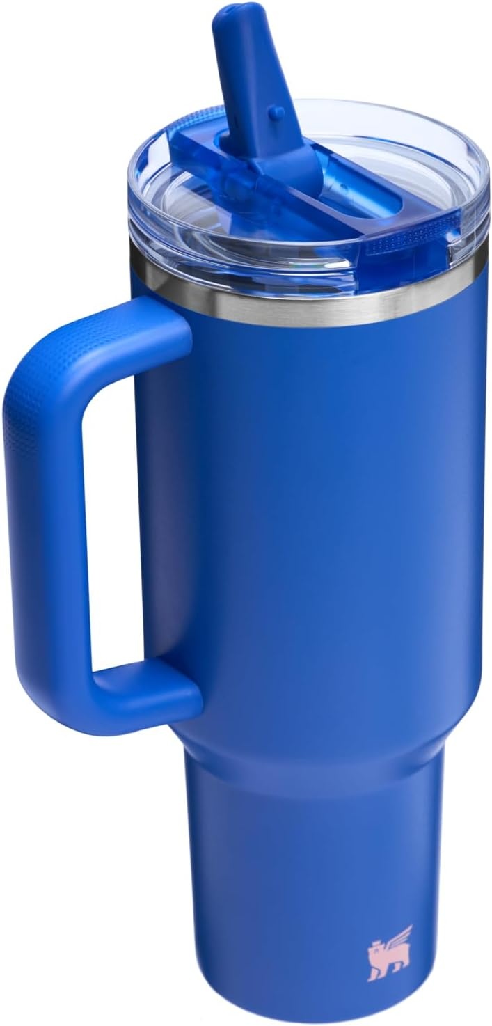 image:imageSTANLEY Quencher ProTour Flip Straw Tumbler with Leakproof Lid 30 oz Builtin Straw and Handle Cup Holder Compatible for Travel insulated Stainless Steel Cup BPAFree Hot PinkOasis Royal Blue