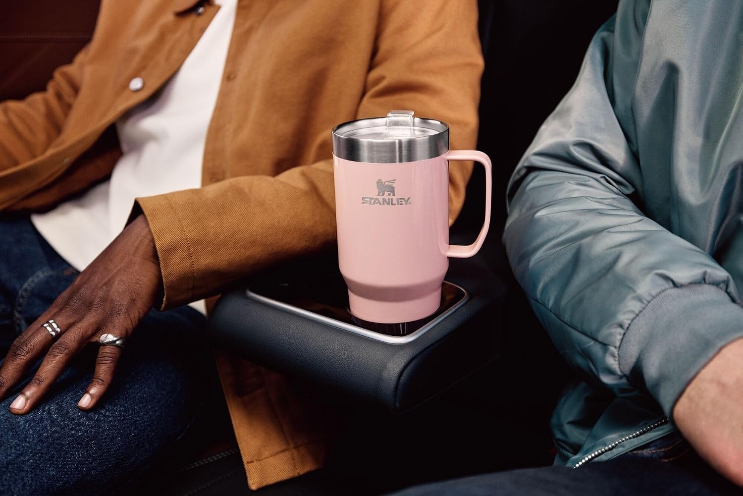 image:imageSTANLEY The Everyday Suburban Mug 24 oz Drink Through Lid Cup for Coffee Tea and Drinks Insulated Stainless Steel Coffee Mug BPAFree Champagne Gloss