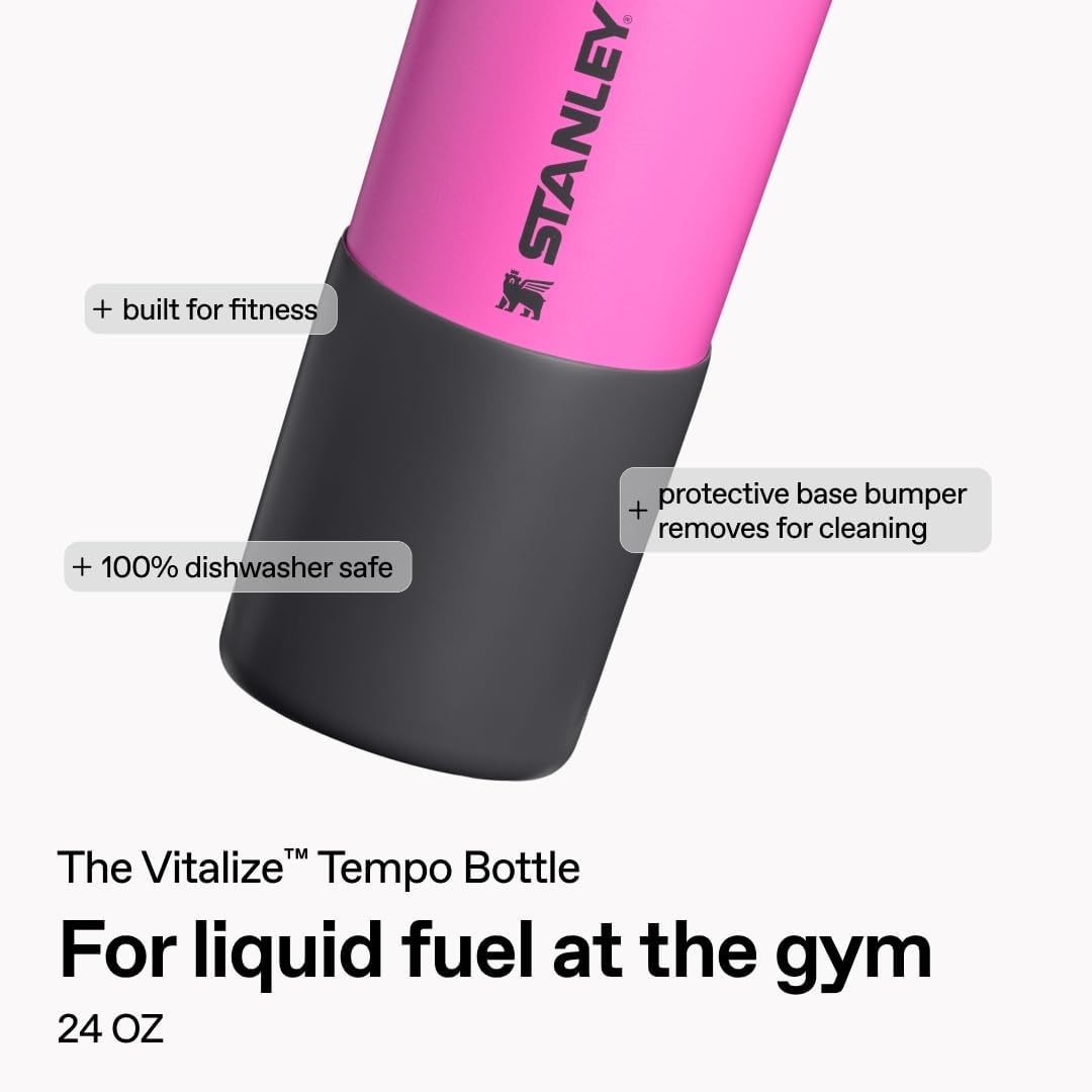 image:imageSTANLEY Vitalize Tempo Bottle 24 oz Lightweight Water Bottle Rose QuartzHot Pink