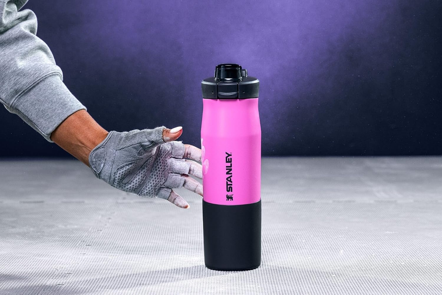image:imageSTANLEY Vitalize Tempo Bottle 24 oz Lightweight Water Bottle Rose QuartzHot Pink