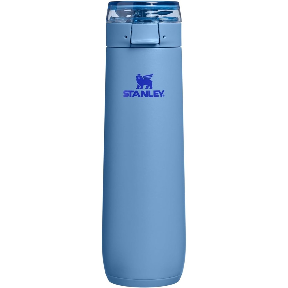 image:imageSTANLEY Flowstate Spring Bottle Leakproof Water Bottle with Carry Strap amp FlipTop Locking Lid Insulated Stainless Steel Fits Most Cup Holders BPAFree 20 oz ChampagneBlue Sky