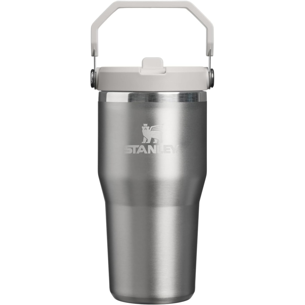 image:imageSTANLEY IceFlow 20 Flip Straw Tumbler with Handle 20 oz Twist On Lid and Flip Up Straw Leak Resistant Water Bottle Insulated Stainless Steel BPAFree Stainless Steel AshStainless Steel Ash