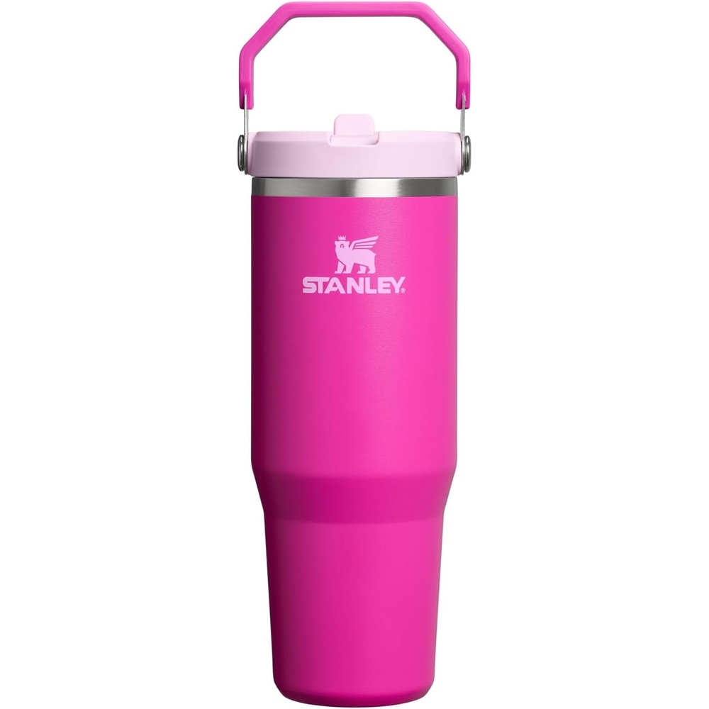 image:imageSTANLEY IceFlow 20 Flip Straw Tumbler with Handle 20 oz Twist On Lid and Flip Up Straw Leak Resistant Water Bottle Insulated Stainless Steel BPAFree Stainless Steel AshViolet Blossom