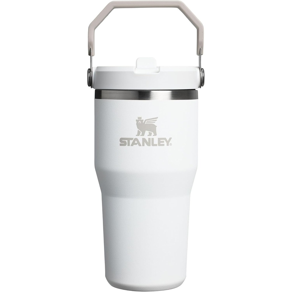 image:imageSTANLEY IceFlow 20 Flip Straw Tumbler with Handle 20 oz Twist On Lid and Flip Up Straw Leak Resistant Water Bottle Insulated Stainless Steel BPAFree Stainless Steel AshFrost