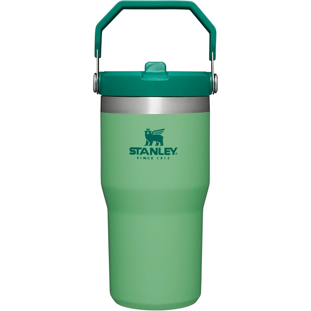 image:imageSTANLEY IceFlow 20 Flip Straw Tumbler with Handle 20 oz Twist On Lid and Flip Up Straw Leak Resistant Water Bottle Insulated Stainless Steel BPAFree Stainless Steel AshJade