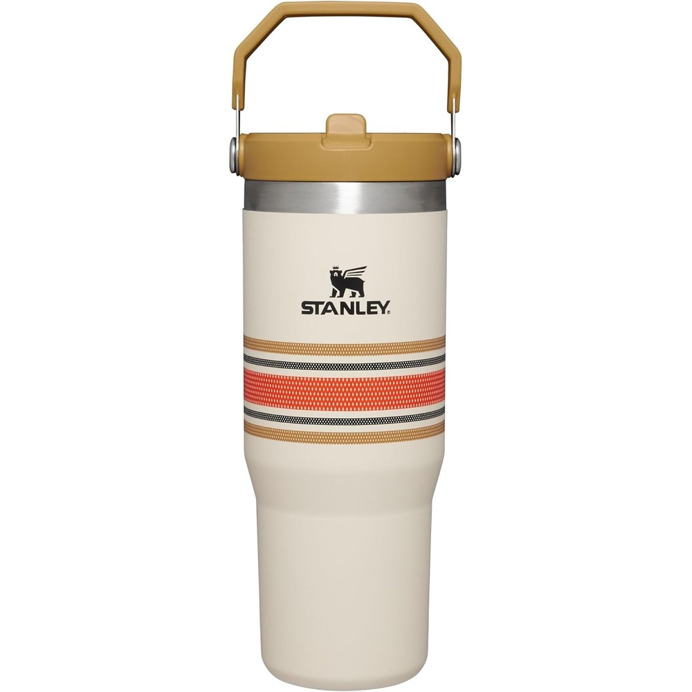image:imageSTANLEY IceFlow 20 Flip Straw Tumbler with Handle 20 oz  Twist On Lid and Flip Up Straw  Leak Resistant Water Bottle  Insulated Stainless Steel  BPAFree  Stainless Steel AshCream Mesh