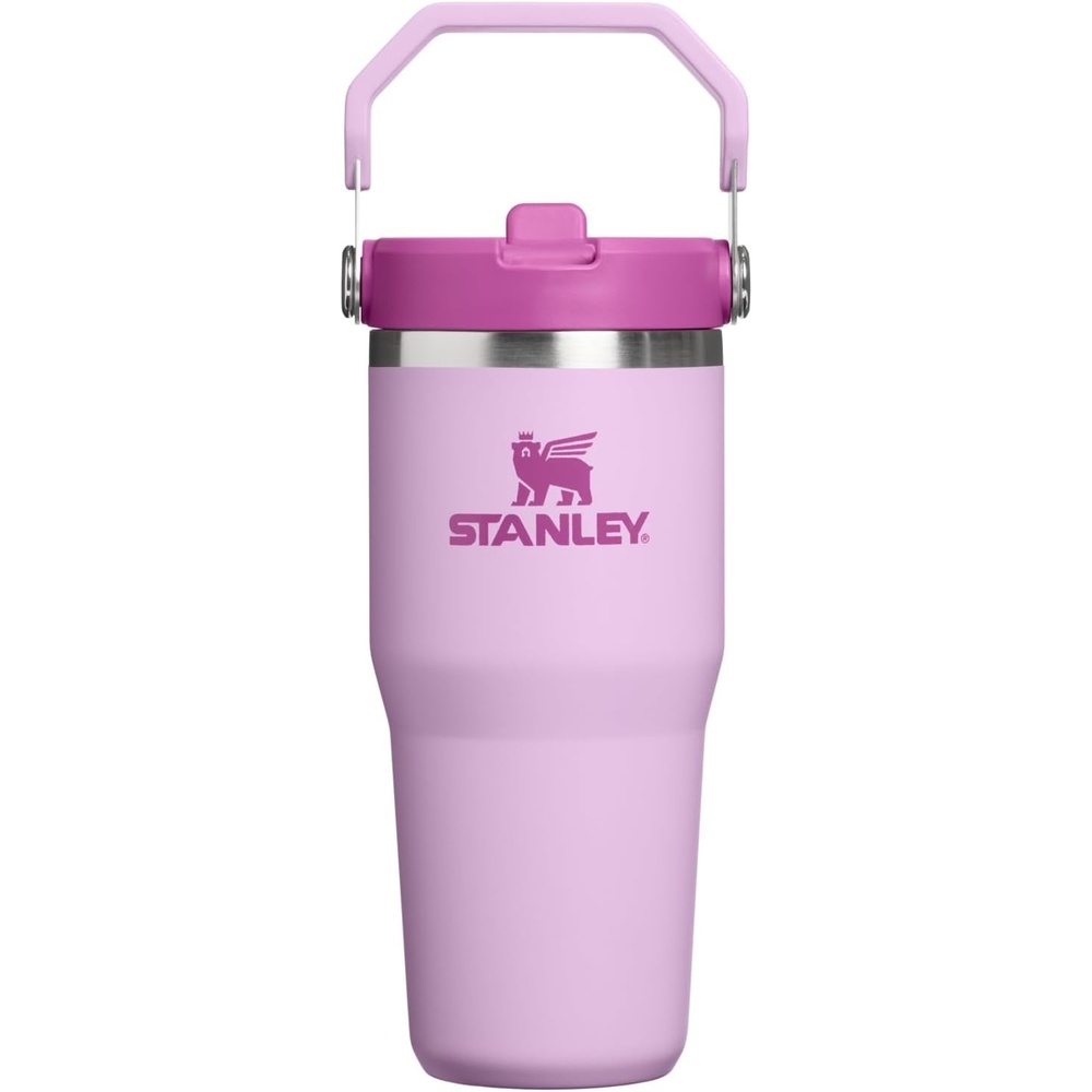 image:imageSTANLEY IceFlow 20 Flip Straw Tumbler with Handle 20 oz Twist On Lid and Flip Up Straw Leak Resistant Water Bottle Insulated Stainless Steel BPAFree Stainless Steel AshSoft Orchid