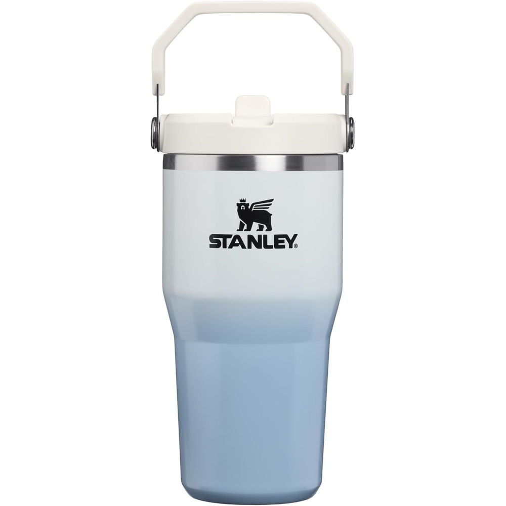image:imageSTANLEY IceFlow 20 Flip Straw Tumbler with Handle 20 oz Twist On Lid and Flip Up Straw Leak Resistant Water Bottle Insulated Stainless Steel BPAFree Stainless Steel AshBlue Dream Gradient