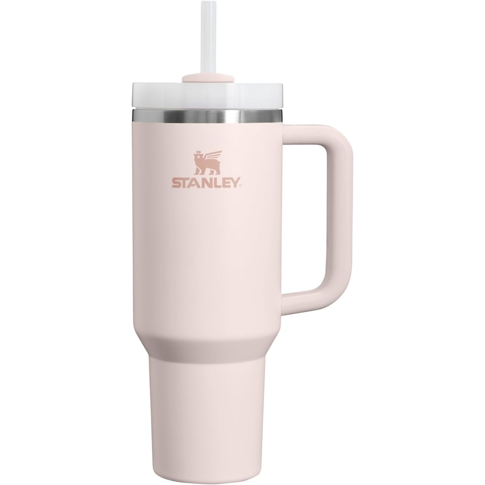image:imageSTANLEY Quencher H20 Tumbler with Handle and Straw 20 oz Flowstate 3Position Lid Cup Holder Compatible for Travel Insulated Stainless Steel Cup BPAFree Blue Dream StoneRose Quartz
