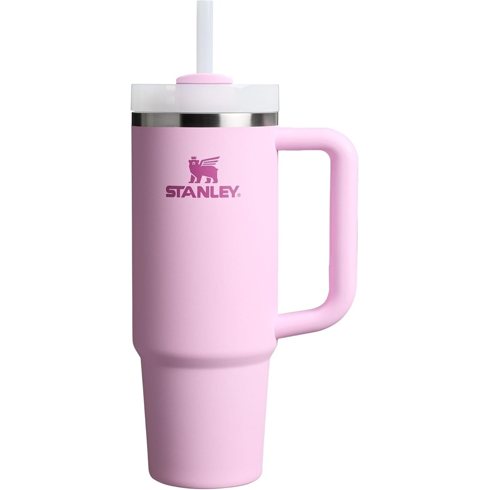 image:imageSTANLEY Quencher H20 Tumbler with Handle and Straw 20 oz  Flowstate 3Position Lid  Cup Holder Compatible for Travel  Insulated Stainless Steel Cup  BPAFree  Blue Dream StoneLight PinkPink