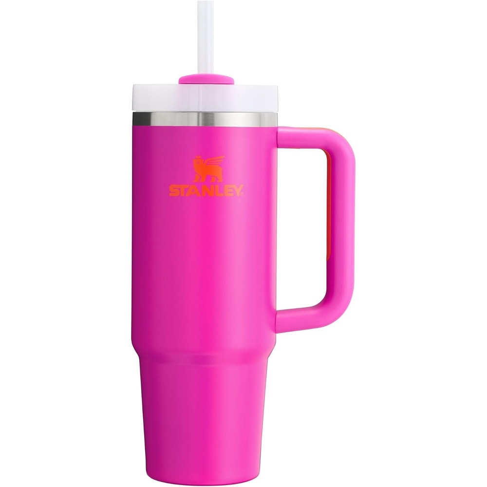 image:imageSTANLEY Quencher H20 Tumbler with Handle and Straw 20 oz  Flowstate 3Position Lid  Cup Holder Compatible for Travel  Insulated Stainless Steel Cup  BPAFree  Blue Dream StoneVivid Violet