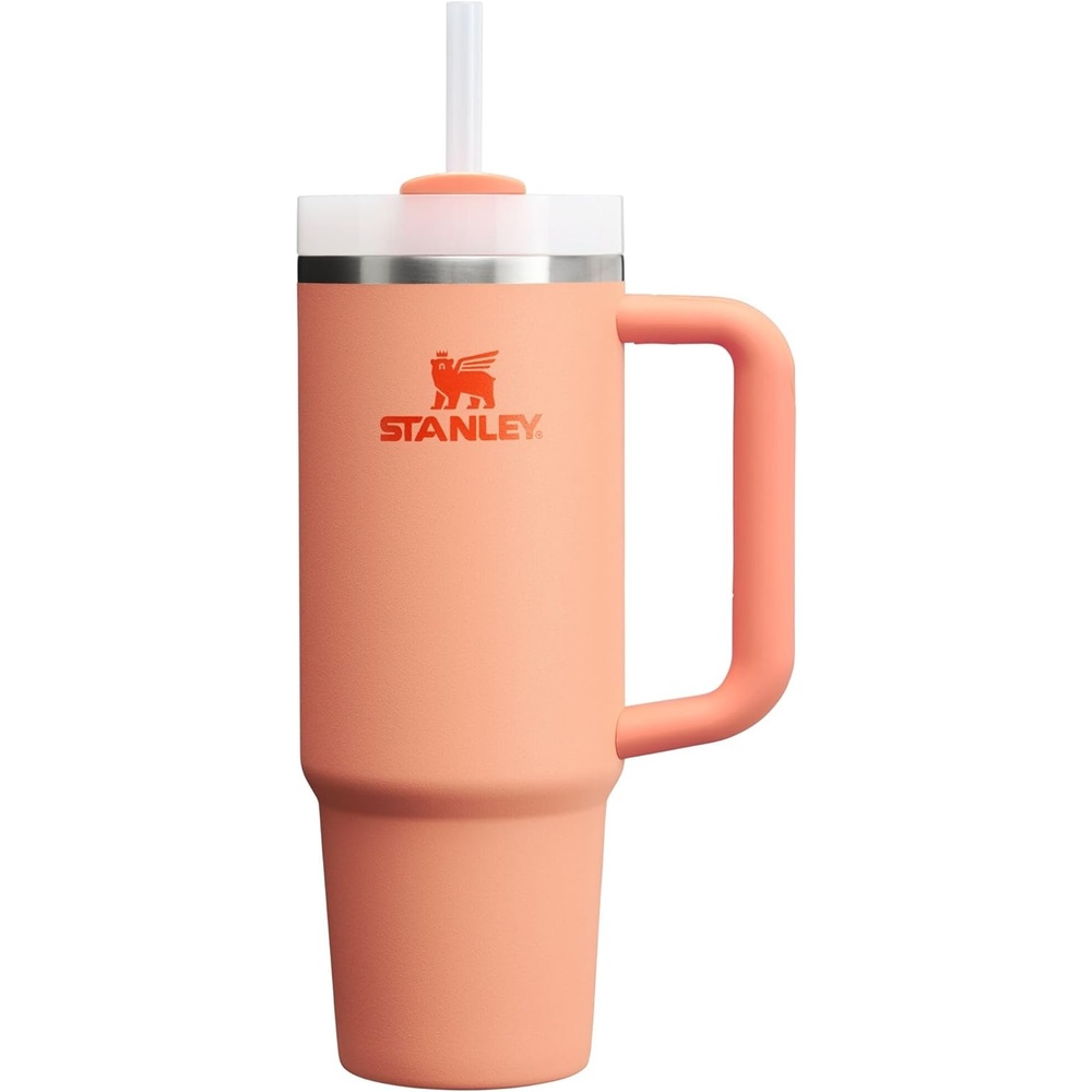image:imageSTANLEY Quencher H20 Tumbler with Handle and Straw 20 oz Flowstate 3Position Lid Cup Holder Compatible for Travel Insulated Stainless Steel Cup BPAFree Blue Dream StoneNectarine
