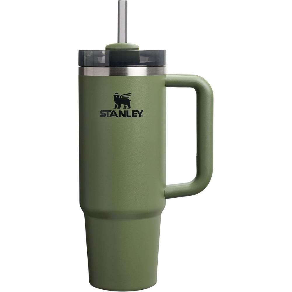 image:imageSTANLEY Quencher H20 Tumbler with Handle and Straw 20 oz  Flowstate 3Position Lid  Cup Holder Compatible for Travel  Insulated Stainless Steel Cup  BPAFree  Blue Dream StoneDried Pine