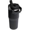 STANLEY IceFlow 2.0 Flip Straw Tumbler with Handle 20 oz | Twist On Lid and Flip Up Straw | Leak Resistant Water Bottle | Insulated Stainless Steel | BPA-Free | Stainless Steel Ash(Black 2.0)