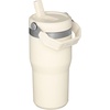 STANLEY IceFlow 2.0 Flip Straw Tumbler with Handle 20 oz | Twist On Lid and Flip Up Straw | Leak Resistant Water Bottle | Insulated Stainless Steel | BPA-Free | Stainless Steel Ash(Cream)