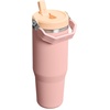 STANLEY IceFlow 2.0 Flip Straw Tumbler with Handle 20 oz | Twist On Lid and Flip Up Straw | Leak Resistant Water Bottle | Insulated Stainless Steel | BPA-Free | Stainless Steel Ash(Peach Rose)
