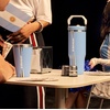 STANLEY IceFlow 2.0 Flip Straw Tumbler with Handle 20 oz | Twist On Lid and Flip Up Straw | Leak Resistant Water Bottle | Insulated Stainless Steel | BPA-Free | Stainless Steel Ash(Team Light Blue White)