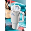 STANLEY Quencher H2.0 Tumbler with Handle and Straw 20 oz | Flowstate 3-Position Lid | Cup Holder Compatible for Travel | Insulated Stainless Steel Cup | BPA-Free | Blue Dream Stone(Fog)