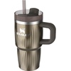 STANLEY Quencher H2.0 Tumbler with Handle and Straw 20 oz | Flowstate 3-Position Lid | Cup Holder Compatible for Travel | Insulated Stainless Steel Cup | BPA-Free | Blue Dream Stone(Fluted Gunmetal Shine)