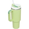STANLEY Quencher H2.0 Tumbler with Handle and Straw 20 oz | Flowstate 3-Position Lid | Cup Holder Compatible for Travel | Insulated Stainless Steel Cup | BPA-Free | Blue Dream Stone(Citron)