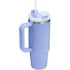 STANLEY Quencher H2.0 Tumbler with Handle and Straw 20 oz | Flowstate 3-Position Lid | Cup Holder Compatible for Travel | Insulated Stainless Steel Cup | BPA-Free | Blue Dream Stone(Hydrangea)
