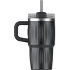 STANLEY Quencher H2.0 Tumbler with Handle and Straw 20 oz | Flowstate 3-Position Lid | Cup Holder Compatible for Travel | Insulated Stainless Steel Cup | BPA-Free | Blue Dream Stone(Fluted Black)
