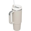 STANLEY Quencher H2.0 Tumbler with Handle and Straw 20 oz | Flowstate 3-Position Lid | Cup Holder Compatible for Travel | Insulated Stainless Steel Cup | BPA-Free | Blue Dream Stone(Dune)