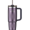 STANLEY Quencher H2.0 Tumbler with Handle and Straw 20 oz | Flowstate 3-Position Lid | Cup Holder Compatible for Travel | Insulated Stainless Steel Cup | BPA-Free | Blue Dream Stone(Fluted Wisteria Shine)