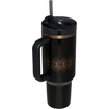STANLEY Quencher H2.0 Tumbler with Handle and Straw 20 oz | Flowstate 3-Position Lid | Cup Holder Compatible for Travel | Insulated Stainless Steel Cup | BPA-Free | Blue Dream Stone(Black Gloss Deco)