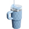 STANLEY Quencher H2.0 Tumbler with Handle and Straw 20 oz | Flowstate 3-Position Lid | Cup Holder Compatible for Travel | Insulated Stainless Steel Cup | BPA-Free | Blue Dream Stone(Slate Blue Drift)