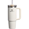 STANLEY Quencher H2.0 Tumbler with Handle and Straw 20 oz | Flowstate 3-Position Lid | Cup Holder Compatible for Travel | Insulated Stainless Steel Cup | BPA-Free | Blue Dream Stone(Fluted Cream Gloss)