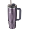 STANLEY Quencher H2.0 Tumbler with Handle and Straw 20 oz | Flowstate 3-Position Lid | Cup Holder Compatible for Travel | Insulated Stainless Steel Cup | BPA-Free | Blue Dream Stone(Fluted Wisteria Shine)