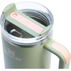 STANLEY Quencher H2.0 Tumbler with Handle and Straw 20 oz | Flowstate 3-Position Lid | Cup Holder Compatible for Travel | Insulated Stainless Steel Cup | BPA-Free | Blue Dream Stone(Lichen)