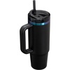 STANLEY Quencher H2.0 Tumbler with Handle and Straw 20 oz | Flowstate 3-Position Lid | Cup Holder Compatible for Travel | Insulated Stainless Steel Cup | BPA-Free | Blue Dream Stone(Black Chroma)