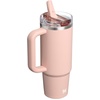 STANLEY Quencher ProTour Flip Straw Tumbler with Leakproof Lid 30 oz | Built-in Straw and Handle | Cup Holder Compatible for Travel | insulated Stainless Steel Cup | BPA-Free | Hot Pink(Oasis Peach Whip Gloss)