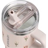STANLEY Quencher ProTour Flip Straw Tumbler with Leakproof Lid 30 oz | Built-in Straw and Handle | Cup Holder Compatible for Travel | insulated Stainless Steel Cup | BPA-Free | Hot Pink(Rose Quartz Bouquets)