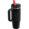 STANLEY Quencher ProTour Flip Straw Tumbler with Leakproof Lid 30 oz | Built-in Straw and Handle | Cup Holder Compatible for Travel | insulated Stainless Steel Cup | BPA-Free | Hot Pink(Black Lovely)