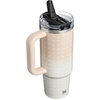 STANLEY Quencher ProTour Flip Straw Tumbler with Leakproof Lid 30 oz | Built-in Straw and Handle | Cup Holder Compatible for Travel | insulated Stainless Steel Cup | BPA-Free | Hot Pink(Champagne Plus)
