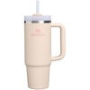 STANLEY Quencher H2.0 Tumbler with Handle and Straw 20 oz | Flowstate 3-Position Lid | Cup Holder Compatible for Travel | Insulated Stainless Steel Cup | BPA-Free | Blue Dream Stone(Champagne)