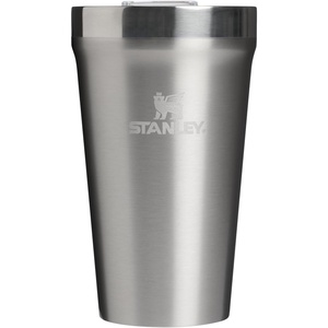 STANLEY Everyday Tumbler 16 oz | Press Fit Drink Through Lid | Beverage, Coffee, and Cocktail Cup | Insulated Stainless Steel Wine Glass | BPA-Free | Stainless Steel Ash