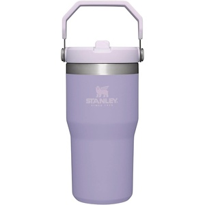 STANLEY IceFlow 2.0 Flip Straw Tumbler with Handle 20 oz | Twist On Lid and Flip Up Straw | Leak Resistant Water Bottle | Insulated Stainless Steel | BPA-Free | Stainless Steel Ash(Lavender)
