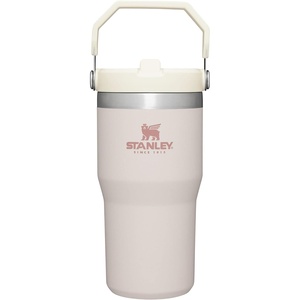STANLEY IceFlow 2.0 Flip Straw Tumbler with Handle 20 oz | Twist On Lid and Flip Up Straw | Leak Resistant Water Bottle | Insulated Stainless Steel | BPA-Free | Stainless Steel Ash(Rose Quartz 1.0)