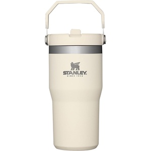 STANLEY IceFlow 2.0 Flip Straw Tumbler with Handle 20 oz | Twist On Lid and Flip Up Straw | Leak Resistant Water Bottle | Insulated Stainless Steel | BPA-Free | Stainless Steel Ash(Cream)