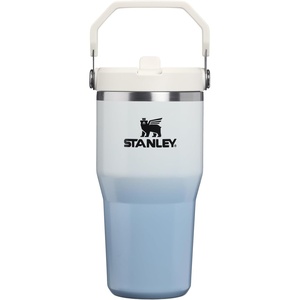 STANLEY IceFlow 2.0 Flip Straw Tumbler with Handle 20 oz | Twist On Lid and Flip Up Straw | Leak Resistant Water Bottle | Insulated Stainless Steel | BPA-Free | Stainless Steel Ash(Blue Dream Gradient)