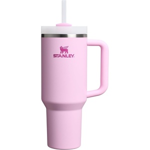 STANLEY Quencher H2.0 Tumbler with Handle and Straw 20 oz | Flowstate 3-Position Lid | Cup Holder Compatible for Travel | Insulated Stainless Steel Cup | BPA-Free | Blue Dream Stone(Cherry Blossom)